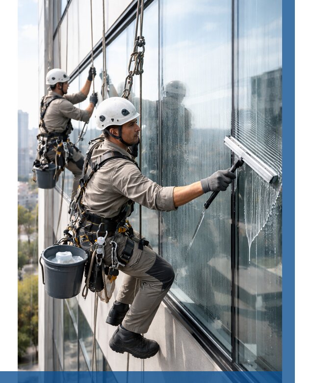 Мойка окон альпинистами в Холмске от 4622 р. | ВЫСОТНИК-Хлм