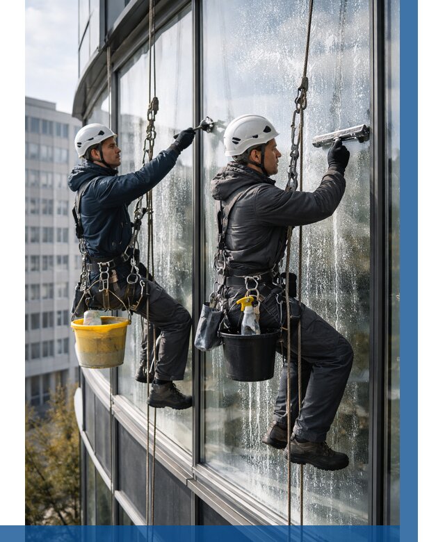 Мойка панорамных окон в Холмске от 359 р. заказать у ВЫСОТНИК-Хлм