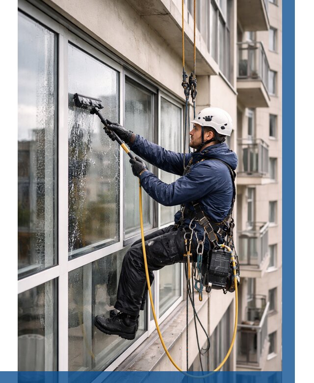 Мойка балконного остекления в Холмске от 3595 р. | ВЫСОТНИК-Хлм