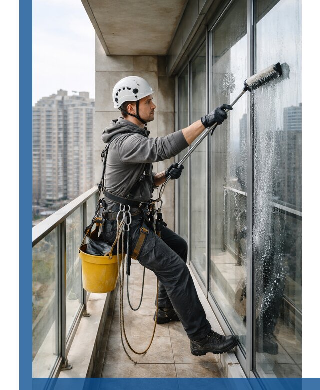 Профессиональная мойка балконного остекления в Холмске