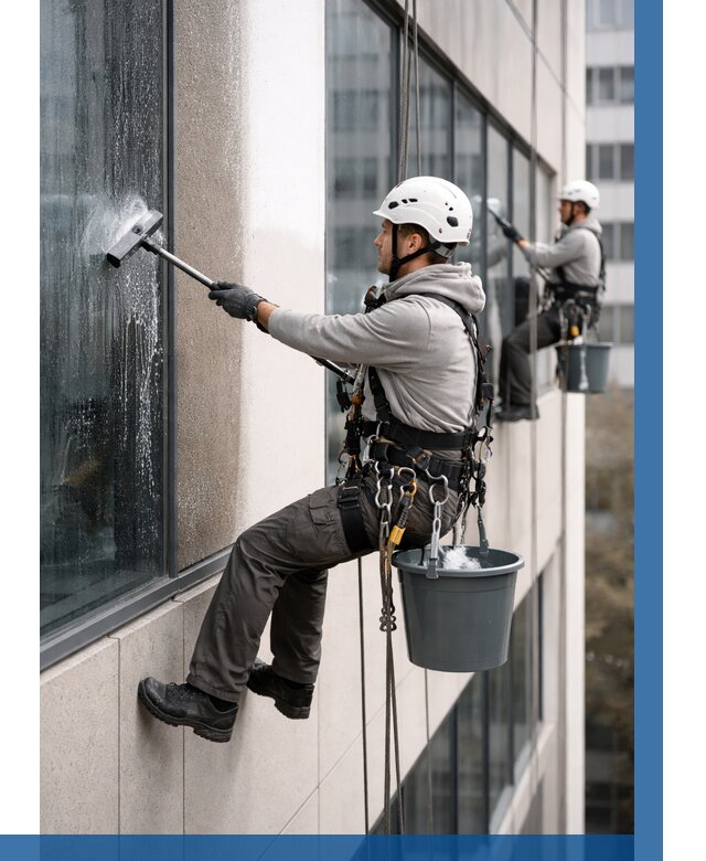 Мойка фасадов зданий в Холмске под ключ от 359 р. | ВЫСОТНИК-Хлм