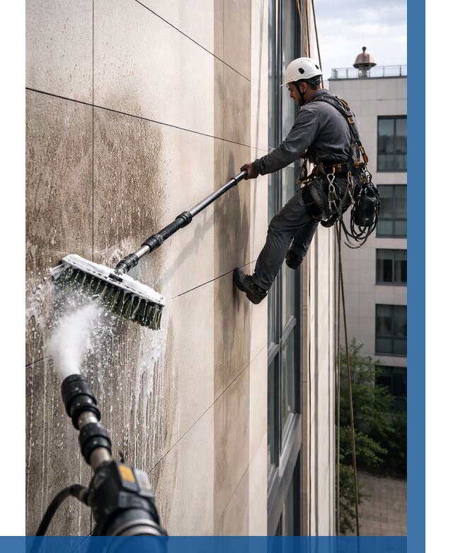 Мойка фасада из керамогранита в Холмске от 308 р. | ВЫСОТНИК-Хлм