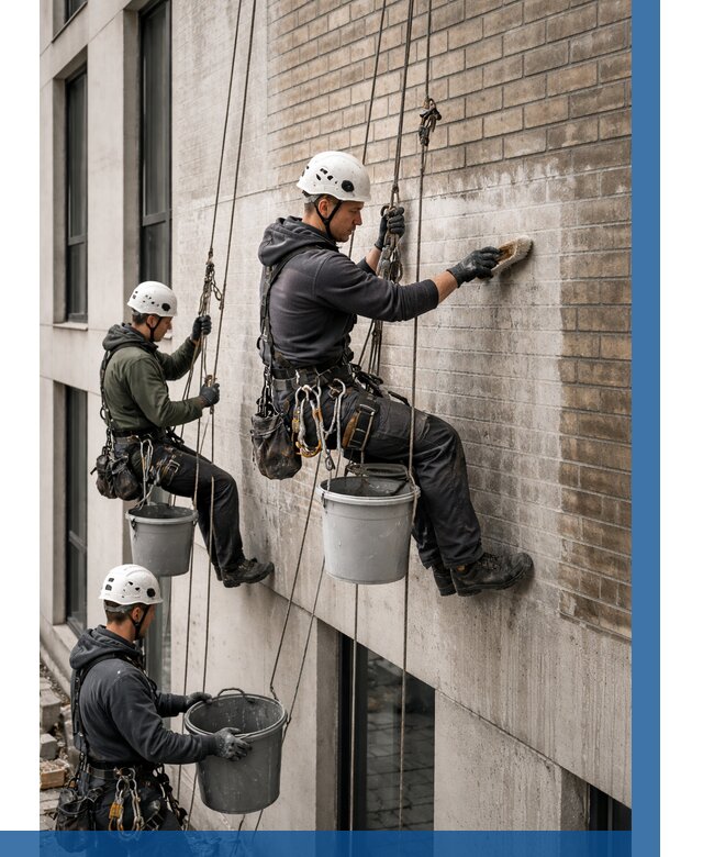 Удаление высолов с фасада в Холмске от 257 р. | ВЫСОТНИК-Хлм