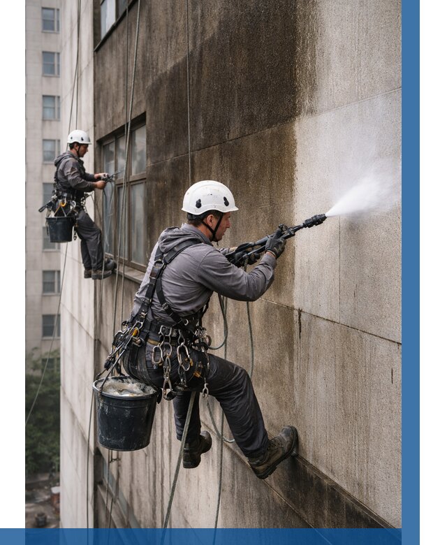 Очистка фасада от копоти в Холмске от 257 р. | ВЫСОТНИК-Хлм