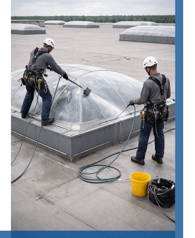 Мойка зенитных фонарей в Холмске, заказать от 4622 р. | ВЫСОТНИК-Хлм