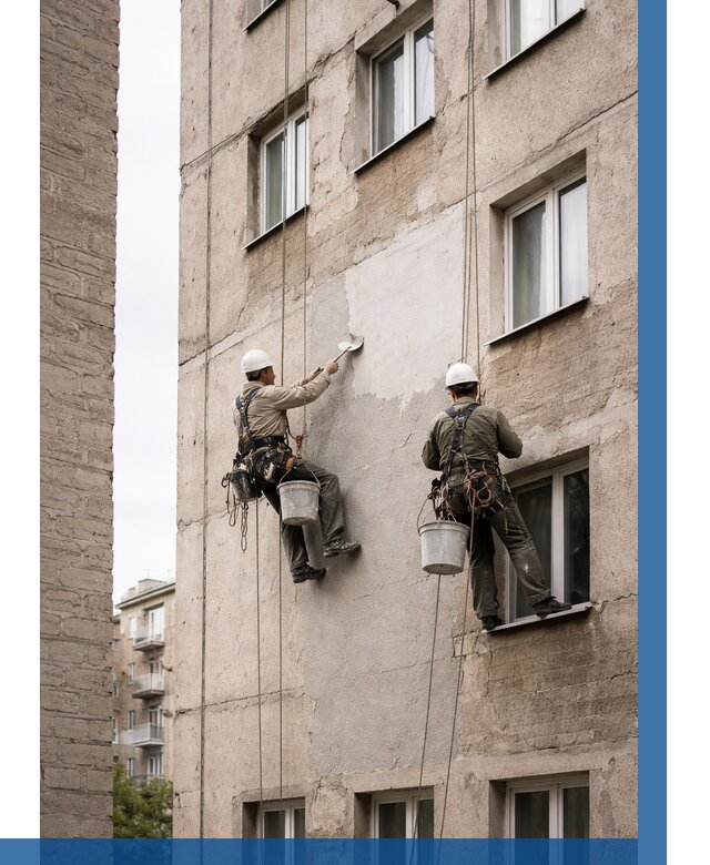 Косметический ремонт фасада в Холмске от 1130 р. | ВЫСОТНИК-Хлм