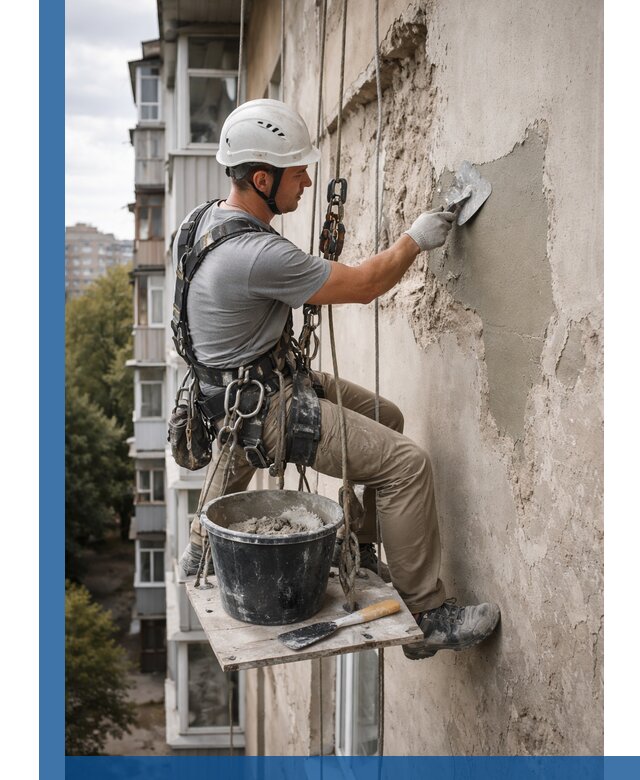 Восстановление фасадной штукатурки в Холмске с гарантией качества
