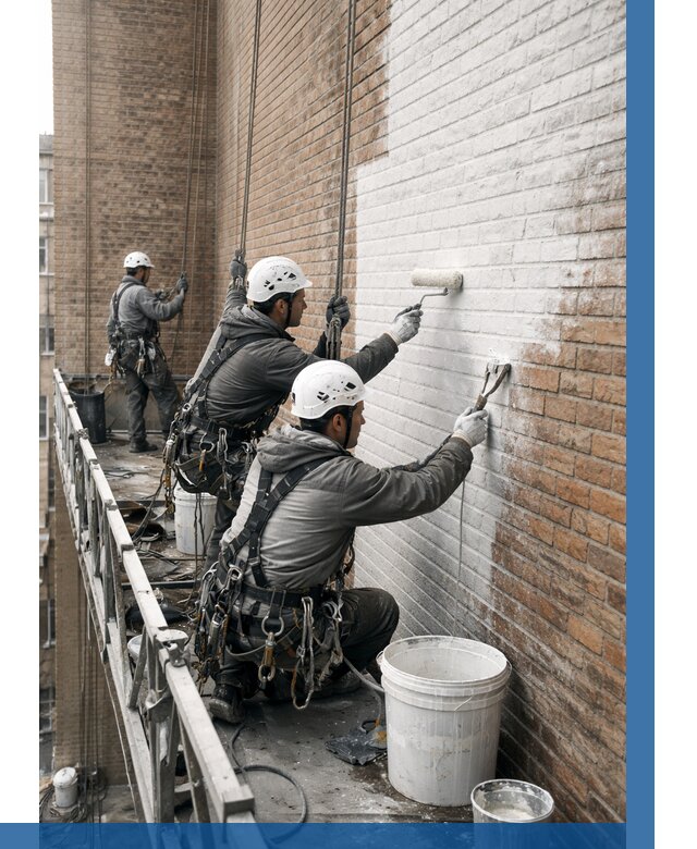 Покраска кирпичного фасада в Холмске от 359 р. | ВЫСОТНИК-Хлм