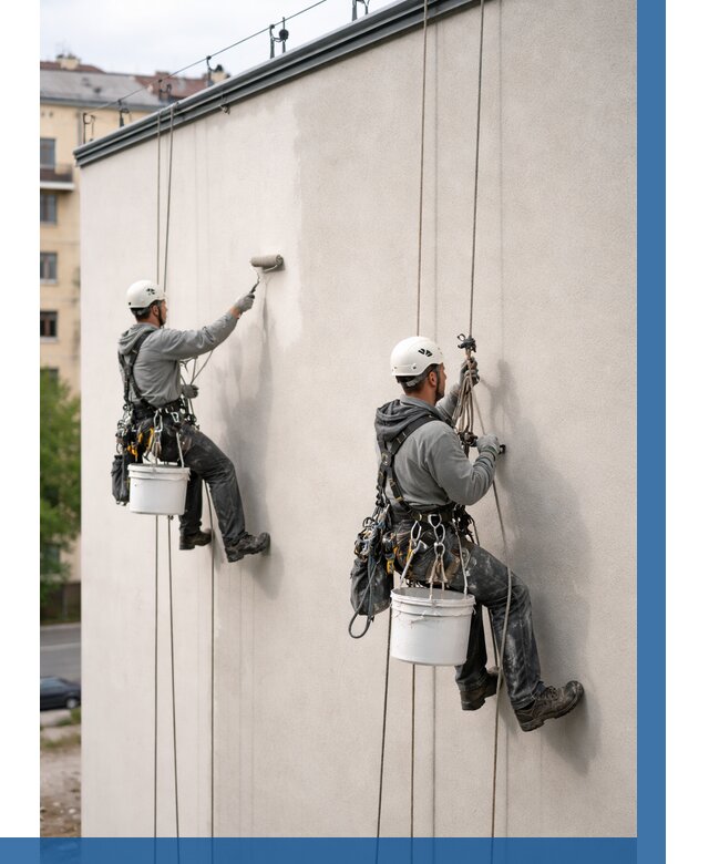 Покраска оштукатуренного фасада в Холмске от 329 р. | ВЫСОТНИК-Хлм