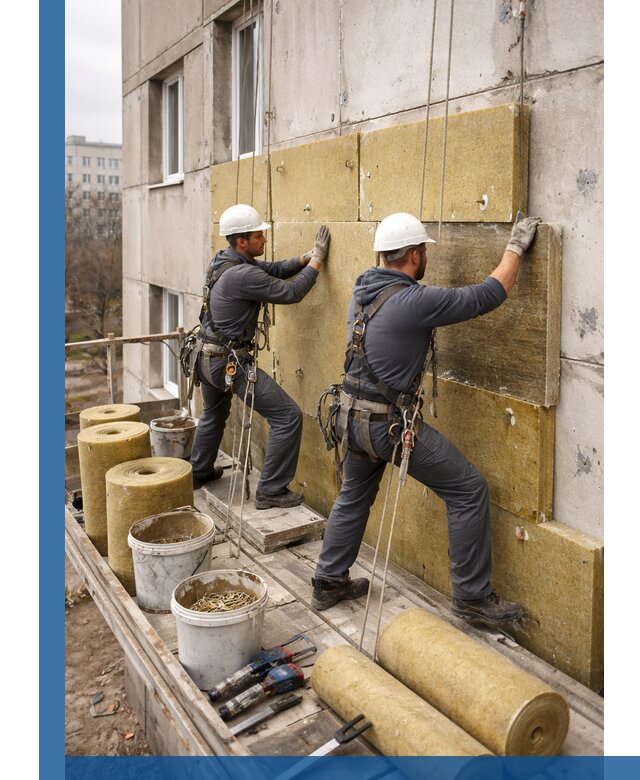 Утепление фасада минватой в Холмске под ключ с гарантией