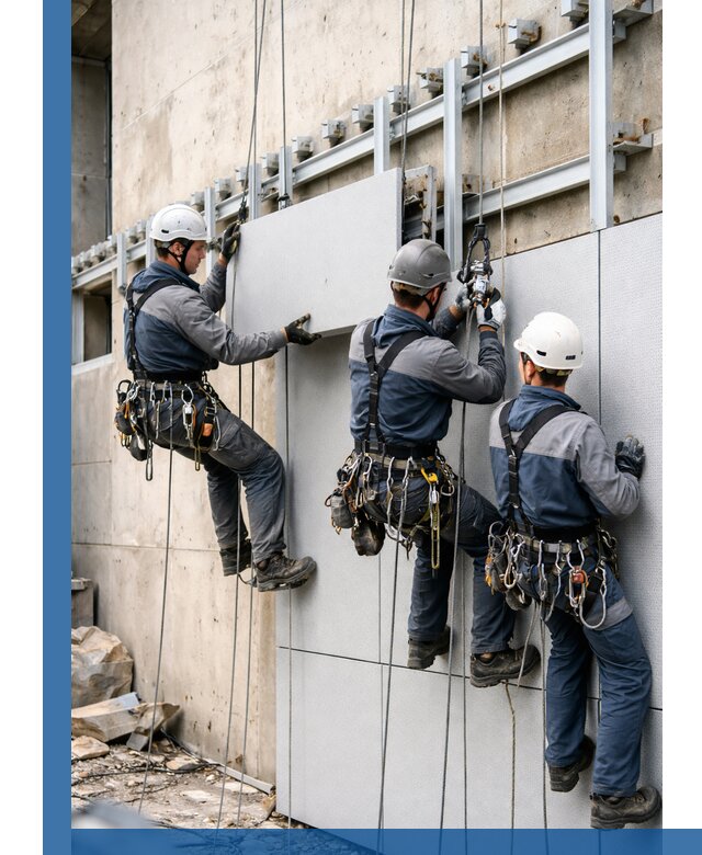 Монтаж вентилируемого фасада в Холмске под ключ с гарантией качества