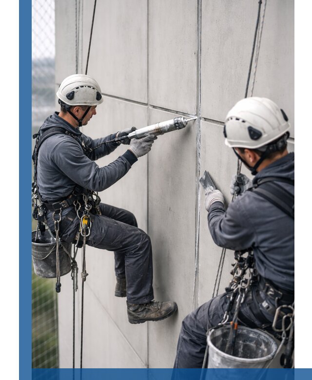 Первичная герметизация швов фасадов и кровель в Холмске