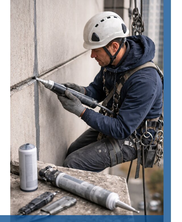 Вторичная герметизация швов в Холмске от 462 р. | ВЫСОТНИК-Хлм