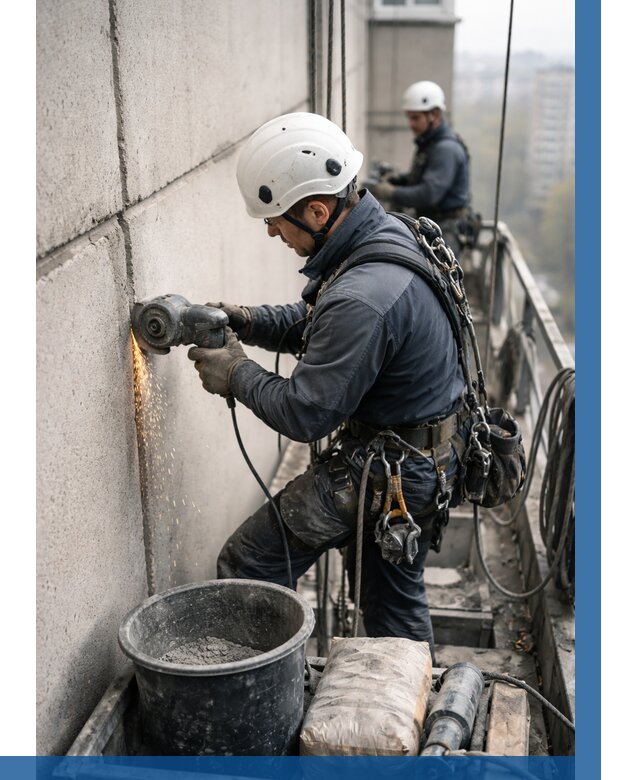 Штробление межпанельных швов в Холмске от 1233 р. | ВЫСОТНИК-Хлм