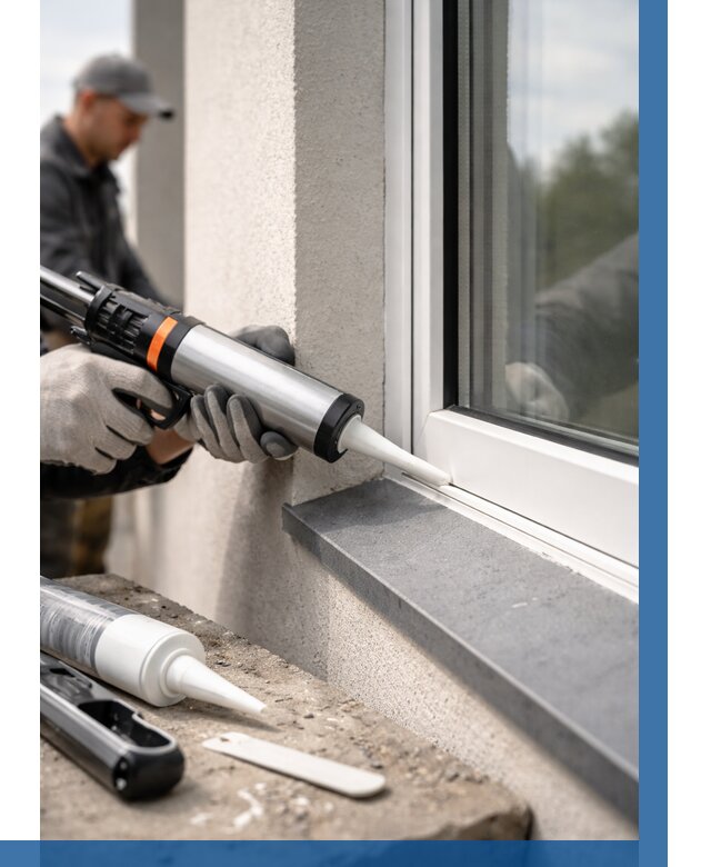Герметизация монтажных швов окон в Холмске от 668 р. | ВЫСОТНИК-Хлм