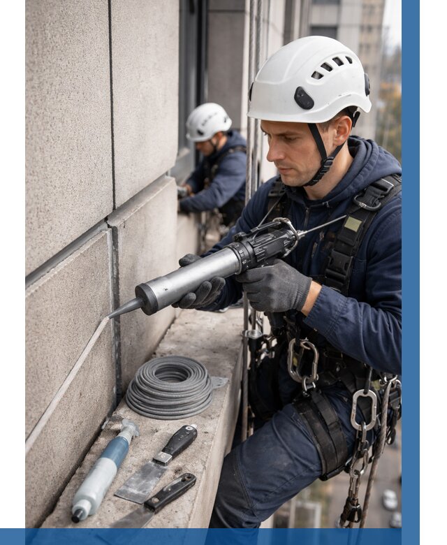 Герметизация деформационных швов фасада в Холмске от 719 | ВЫСОТНИК-Хлм