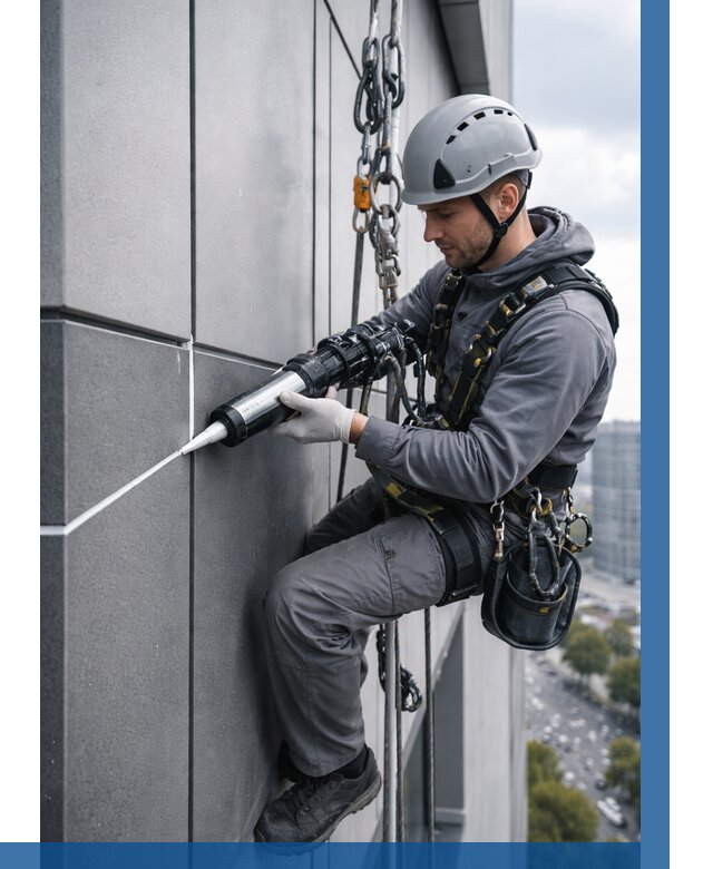 Герметизация стыков фасадных панелей в Холмске от 6676 р.| ВЫСОТНИК-Хлм