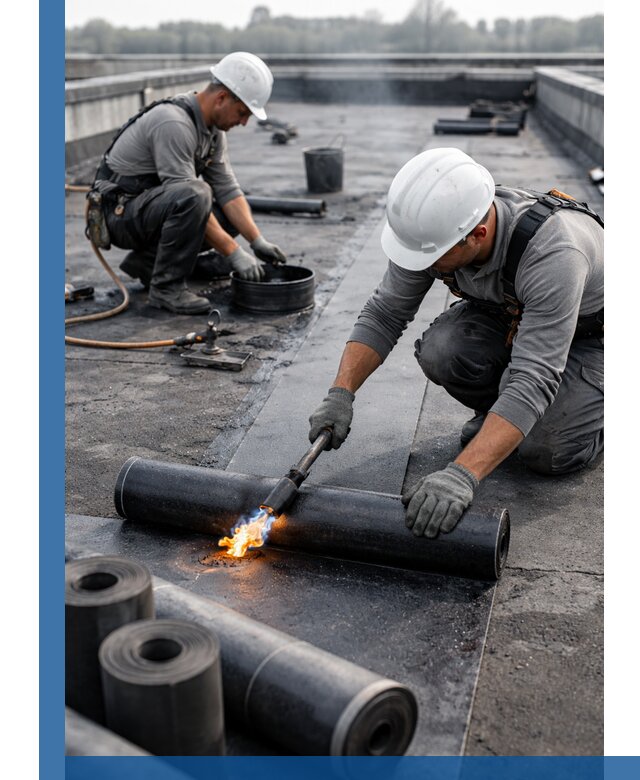 Ремонт рулонной кровли в Холмске герметизация и восстановление