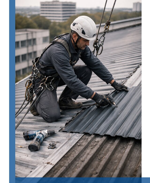 Ремонт профнастила на кровле в Холмске, работы под ключ