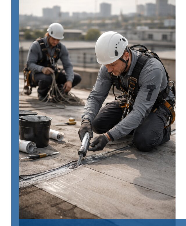 Аварийное и капитальное устранение протечек кровли в Холмске