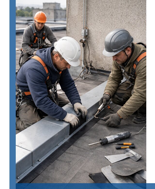 Ремонт кровельных примыканий в Холмске профессионально