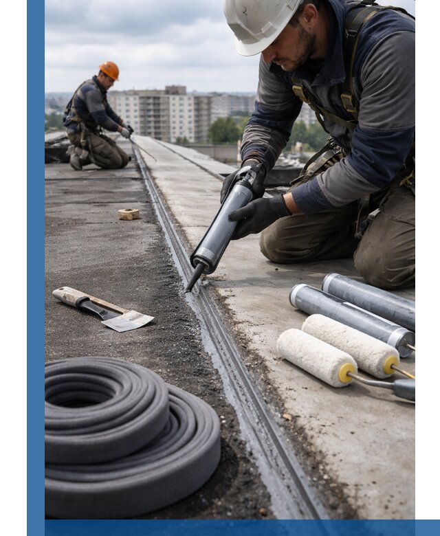 Герметизация швов кровли в Холмске с гарантией герметичности