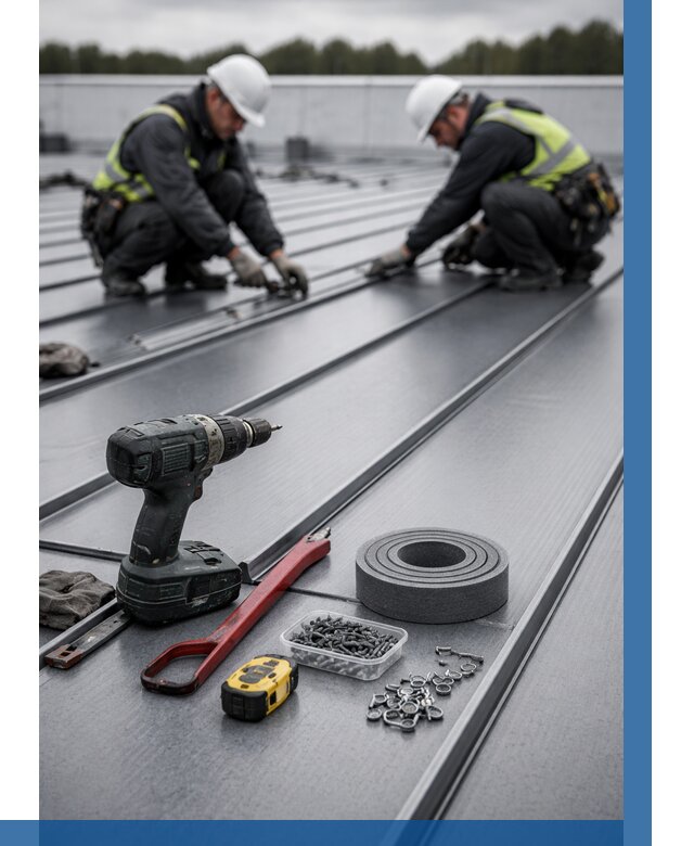 Монтаж фальцевой кровли в Холмске от 1849 р. | ВЫСОТНИК-Хлм