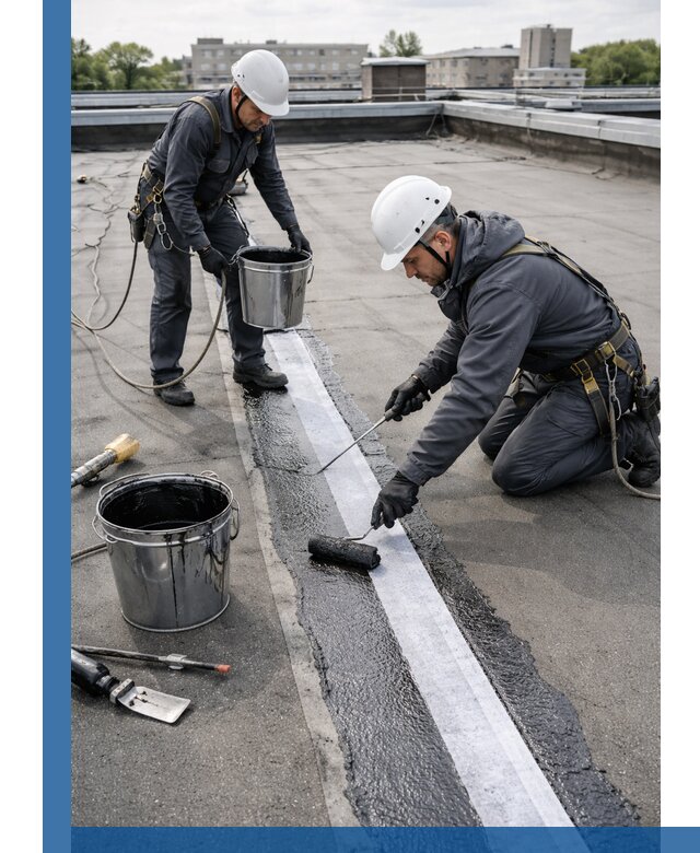 Гидроизоляция кровли мастикой в Холмске надежная защита