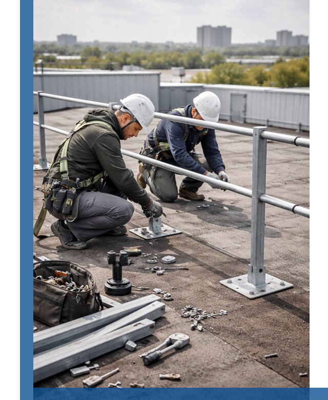 Монтаж кровельного ограждения в Холмске под ключ с гарантией