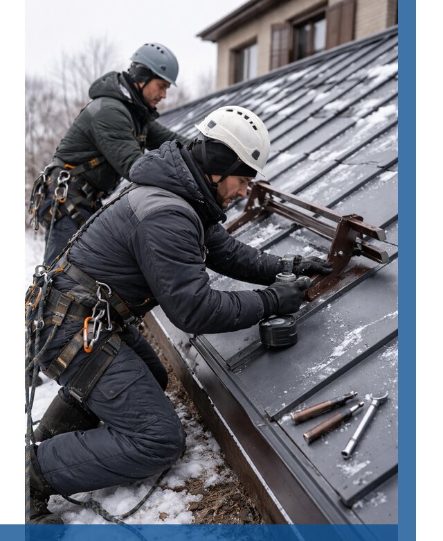 Монтаж снегозадержателей в Холмске от 462 р. | ВЫСОТНИК-Хлм