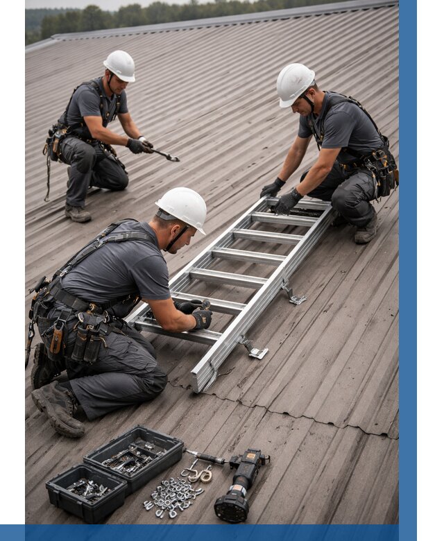 Монтаж кровельной лестницы в Холмске от 4622 р. | ВЫСОТНИК-Хлм