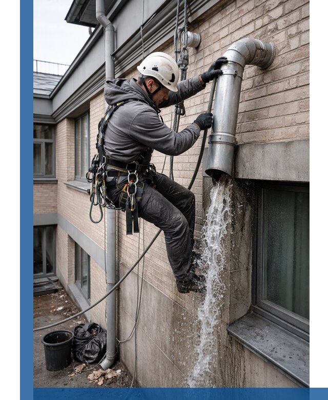 Профессиональная прочистка водосточных труб в Холмске с гарантией