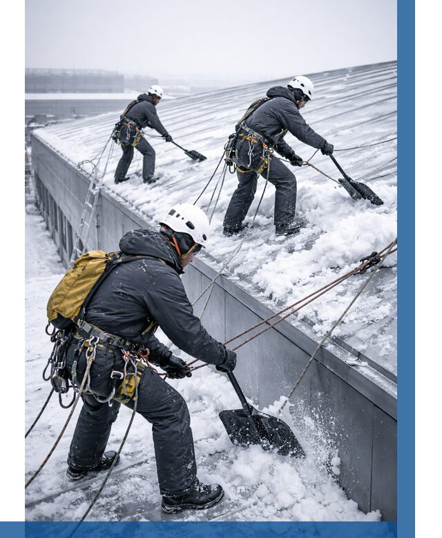 Очистка навесов от снега в Холмске от 4622 р. | ВЫСОТНИК-Хлм