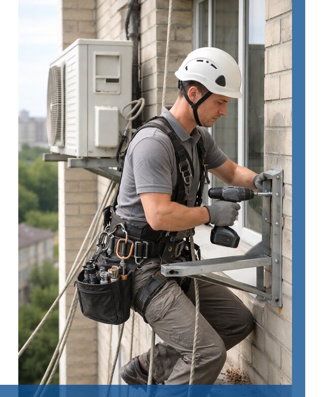 Установка кронштейнов кондиционера в Холмске от 3595 р. | ВЫСОТНИК-Хлм