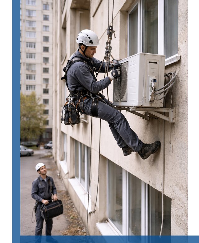 Демонтаж внешнего блока кондиционера в Холмске профессионально