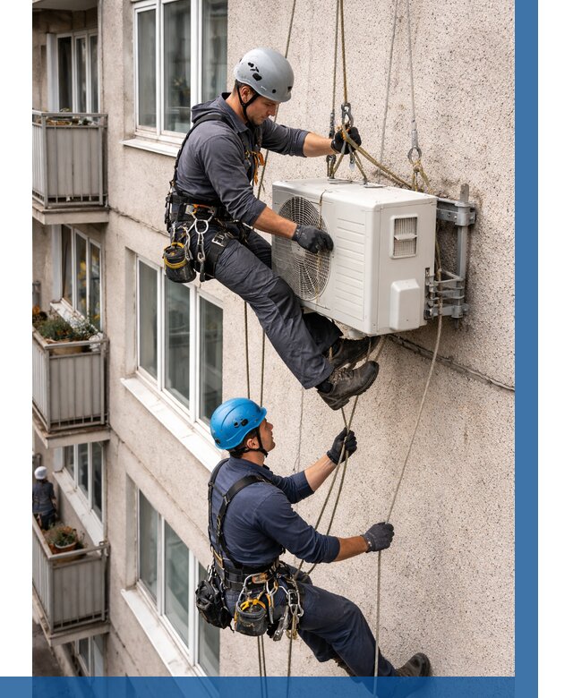 Перенос внешнего блока кондиционера в Холмске от 9244 р.| ВЫСОТНИК-Хлм