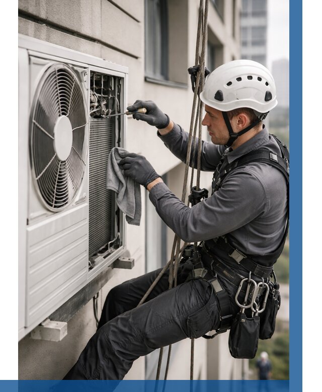 Обслуживание внешнего блока кондиционера в Холмске от 2773 р.ВЫСОТНИК-Хлм