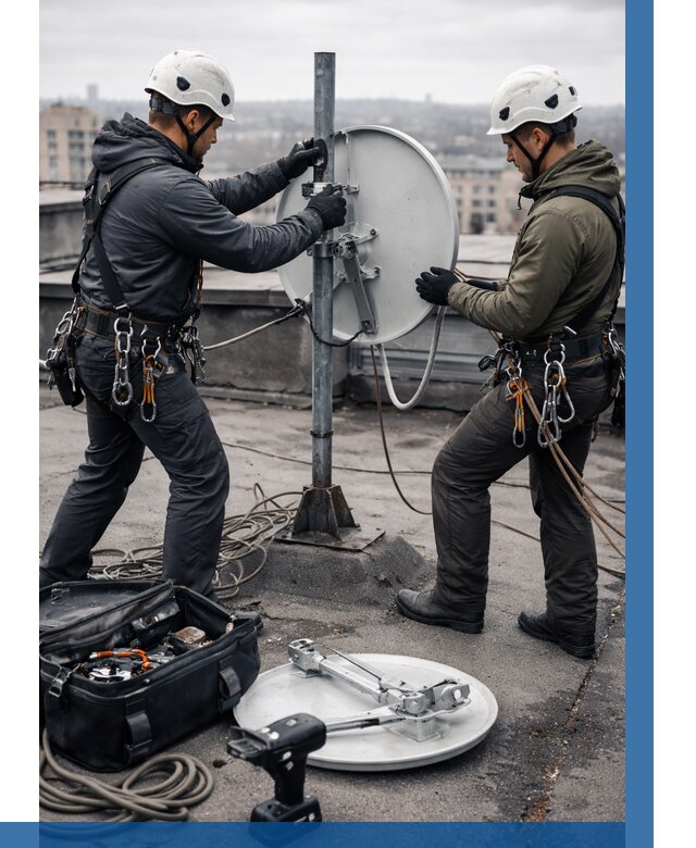 Демонтаж антенн на крыше в Холмске от 4622 р. | ВЫСОТНИК-Хлм