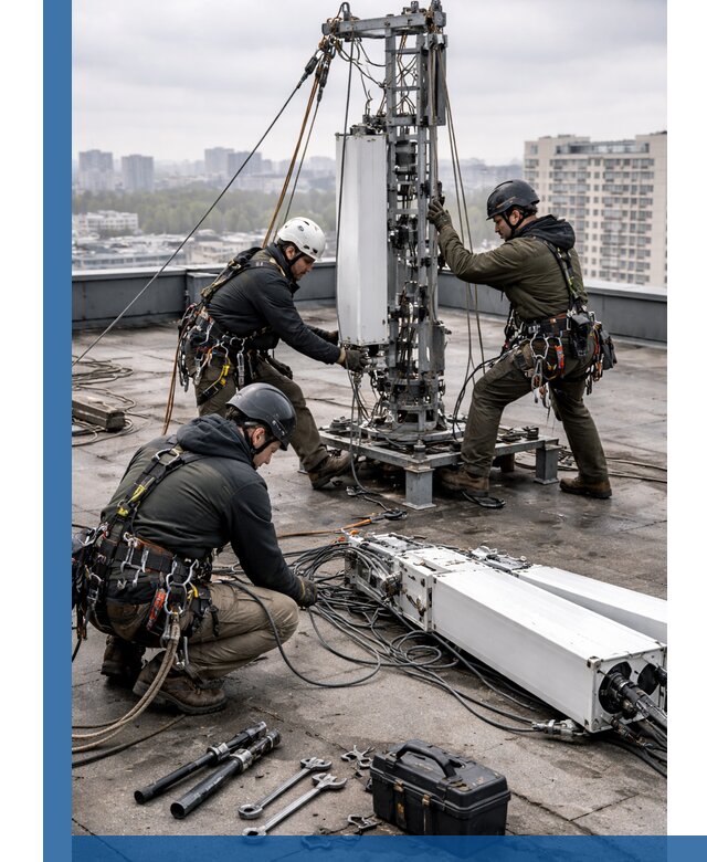 Демонтаж антенн на крыше зданий в Холмске с гарантией