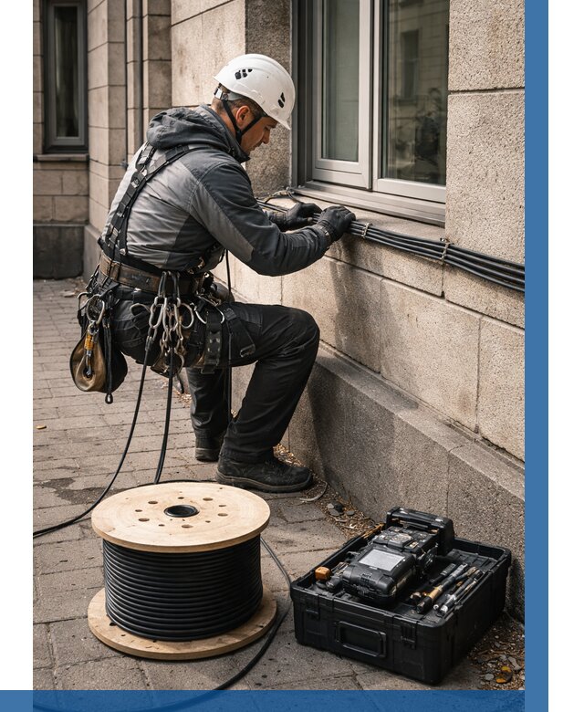 Прокладка оптоволоконного кабеля в Холмске от 822 р. | ВЫСОТНИК-Хлм