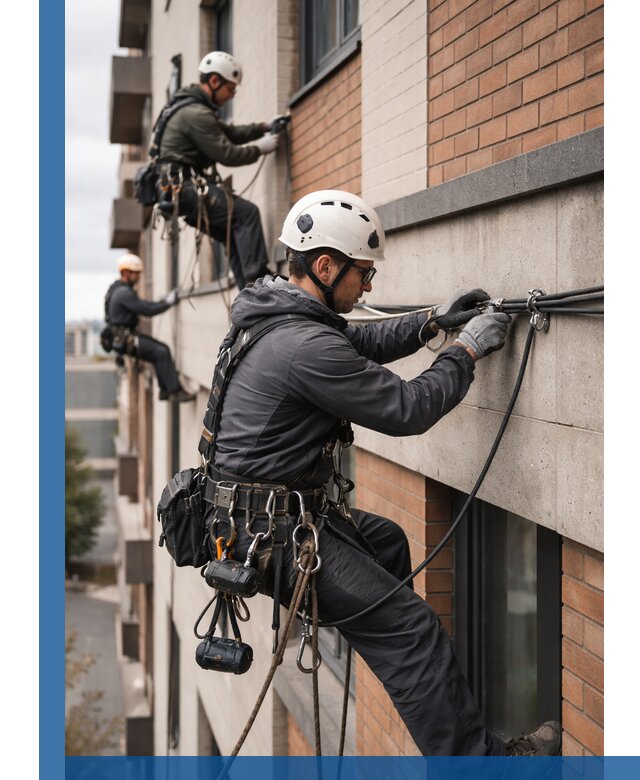 Крепление кабеля на фасаде монтаж и крепеж в Холмске