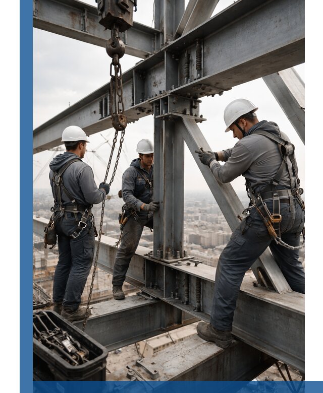 Профессиональный монтаж металлоконструкций на высоте в Холмске