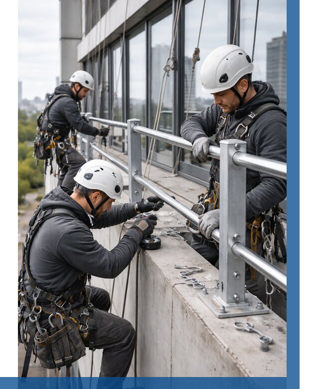 Монтаж ограждений на высоте в Холмске, от 1233 р. | ВЫСОТНИК-Хлм
