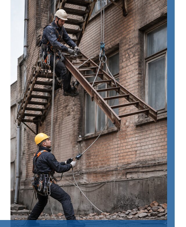 Демонтаж пожарной лестницы в Холмске от 12325 р. | ВЫСОТНИК-Хлм