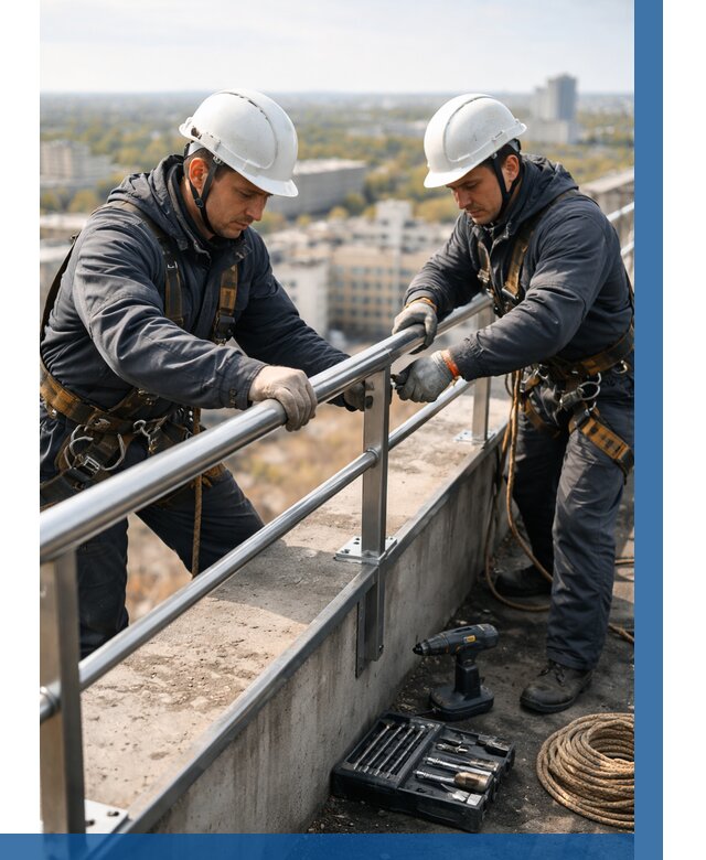 Монтаж перил на высоте в Холмске от 2568 р. | ВЫСОТНИК-Хлм