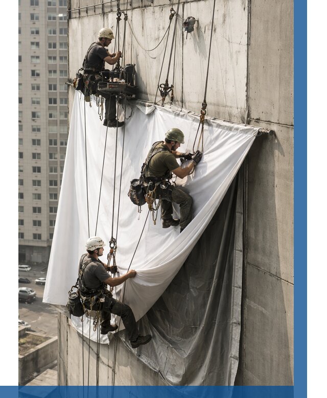 Замена баннерного полотна в Холмске от 6676 р. | ВЫСОТНИК-Хлм—заказать