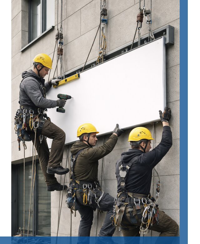 Монтаж рекламной вывески в Холмске от 8217 р. | ВЫСОТНИК-Хлм