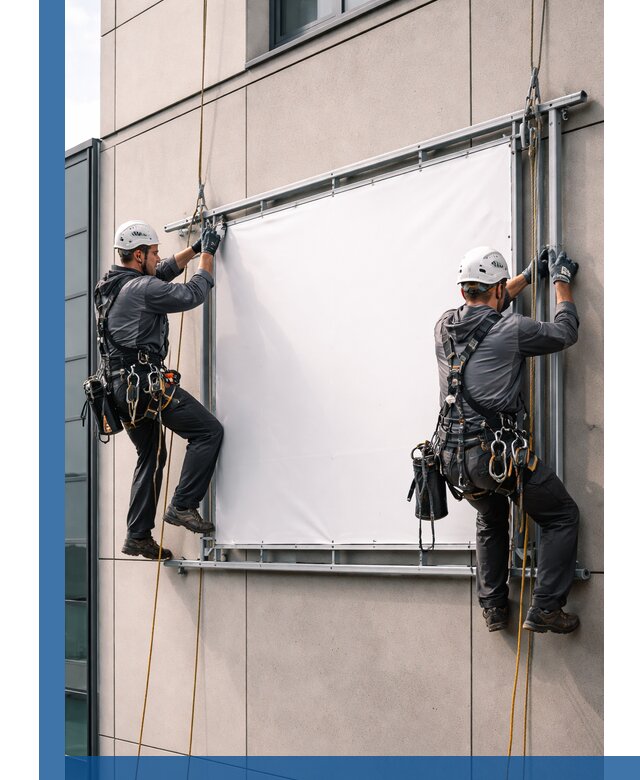 Монтаж наружной рекламной вывески в Холмске под ключ