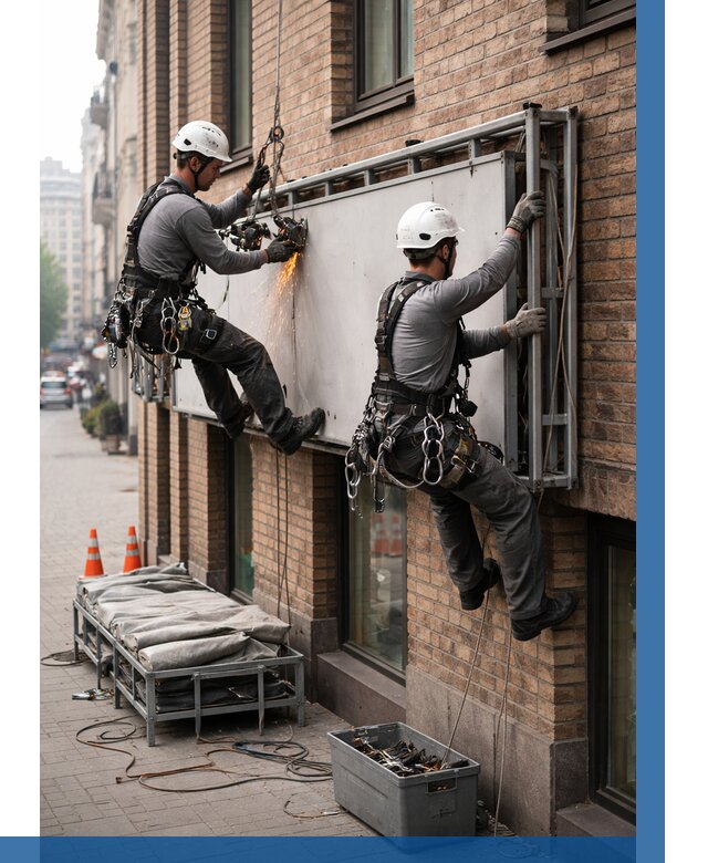 Демонтаж рекламной вывески в Холмске от 6676 р. | ВЫСОТНИК-Хлм