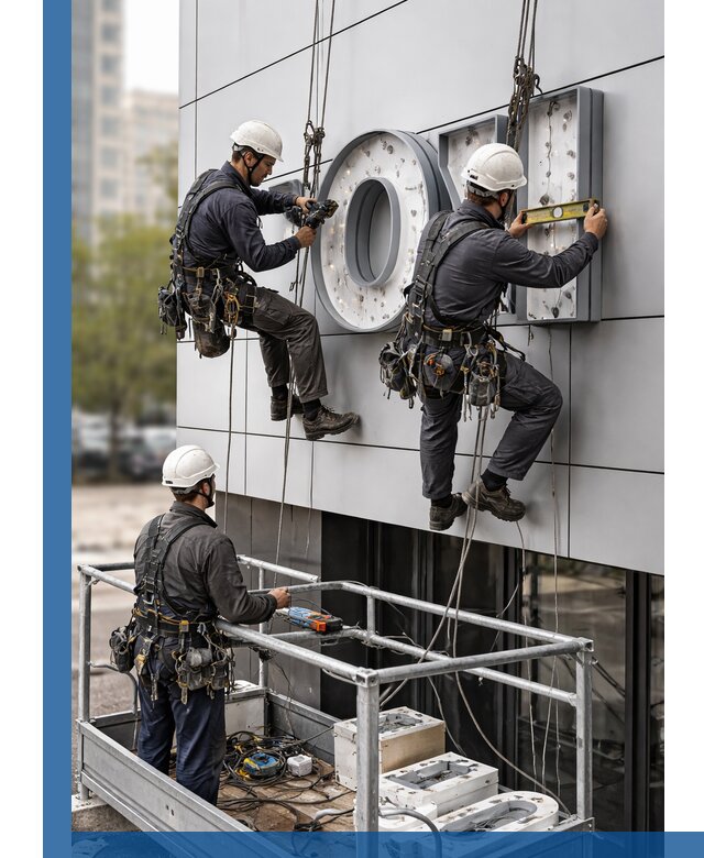 Профессиональный монтаж световых букв в Холмске под ключ